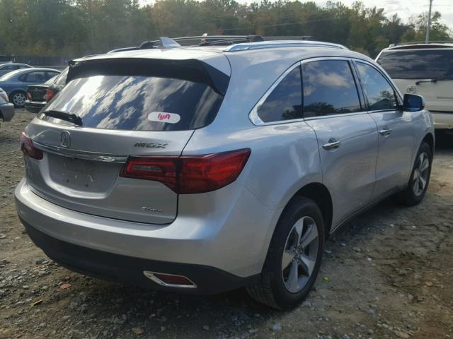 5FRYD4H29EB029167 - 2014 ACURA MDX SILVER photo 4