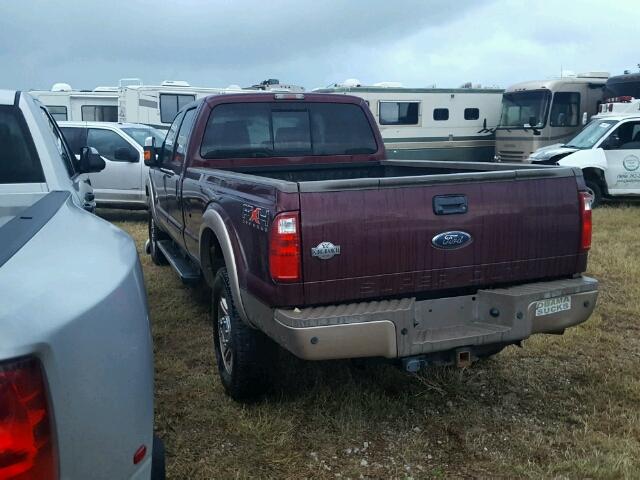 1FT8W3BT6BEB45043 - 2011 FORD F350 BURGUNDY photo 3