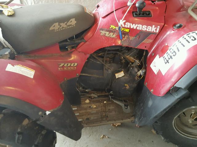 JKAVF6A114B511283 - 2004 KAWASAKI KVF700 RED photo 9