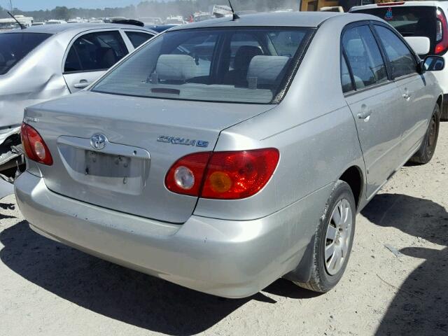 2T1BR32E34C297284 - 2004 TOYOTA COROLLA CE SILVER photo 4