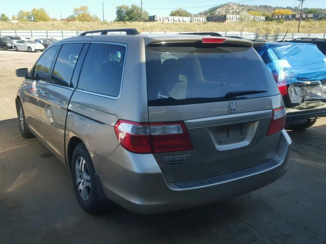 5FNRL386X7B425312 - 2007 HONDA ODYSSEY EX GOLD photo 3