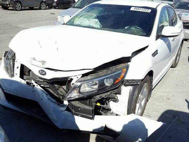 KNAGM4A74F5565432 - 2015 KIA OPTIMA LX WHITE photo 2