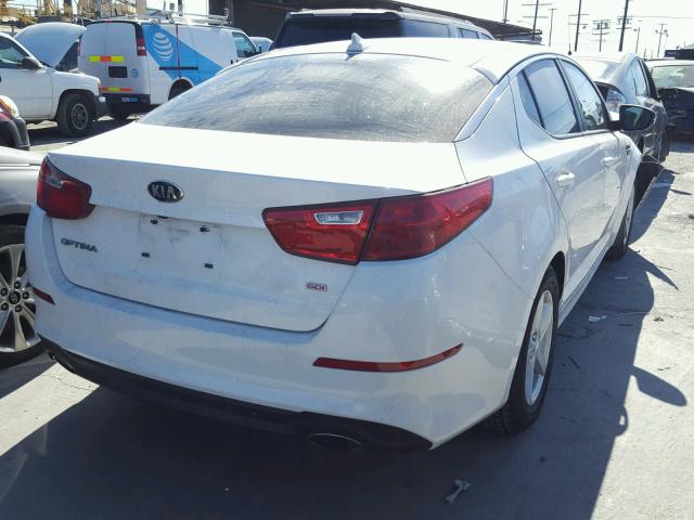 KNAGM4A74F5565432 - 2015 KIA OPTIMA LX WHITE photo 4