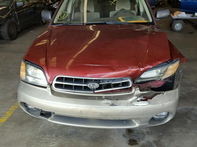 4S3BH675426607234 - 2002 SUBARU LEGACY OUT RED photo 7