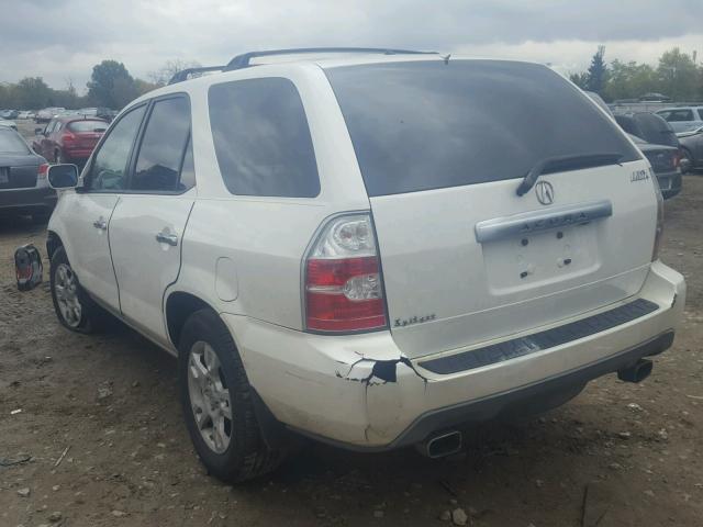 2HNYD18944H552516 - 2004 ACURA MDX WHITE photo 3