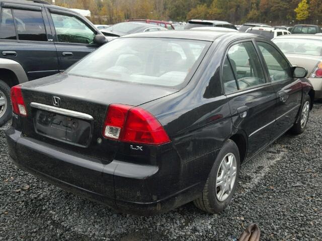 2HGES16581H601843 - 2001 HONDA CIVIC LX BLACK photo 4