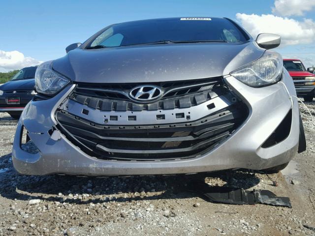 KMHDH6AEXDU004848 - 2013 HYUNDAI ELANTRA CO GRAY photo 9