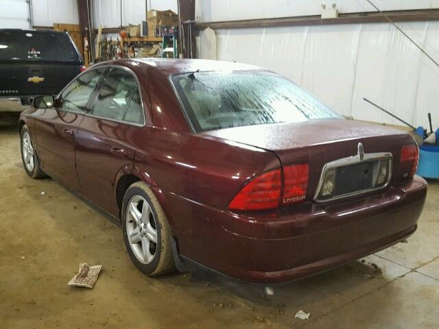 1LNHM87A3YY817573 - 2000 LINCOLN LS BURGUNDY photo 3