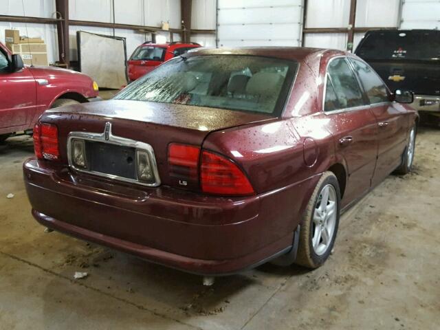 1LNHM87A3YY817573 - 2000 LINCOLN LS BURGUNDY photo 4