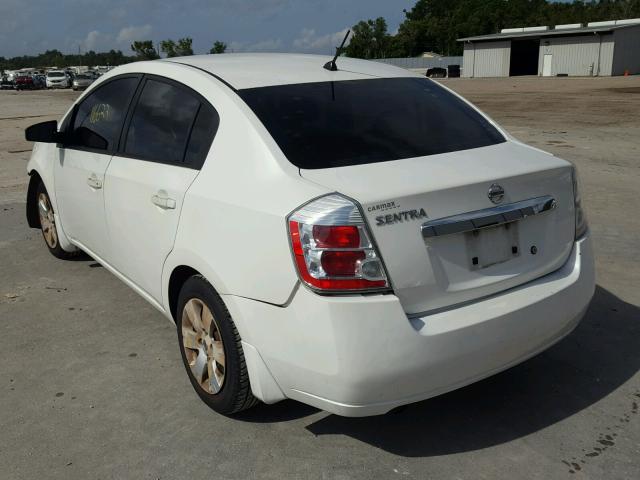 3N1AB6AP9AL606336 - 2010 NISSAN SENTRA 2.0 WHITE photo 3