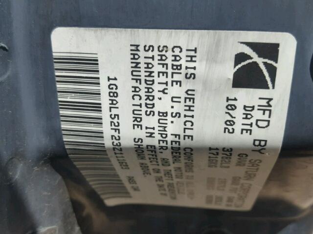 1G8AL52F23Z111623 - 2003 SATURN ION LEVEL WHITE photo 10