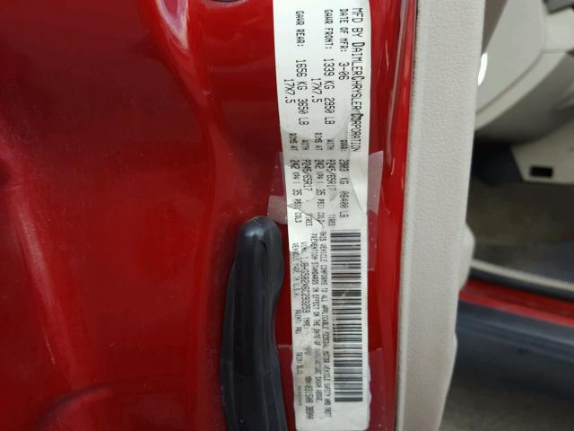 1J8HG582X6C293259 - 2006 JEEP COMMANDER Qırmızı foto 10