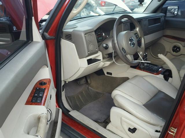1J8HG582X6C293259 - 2006 JEEP COMMANDER Qırmızı foto 9