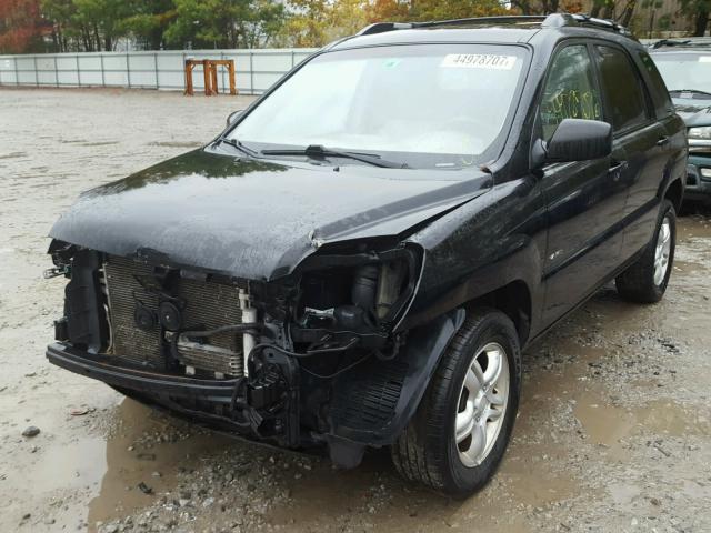 KNDJE723177447363 - 2007 KIA SPORTAGE E BLACK photo 2