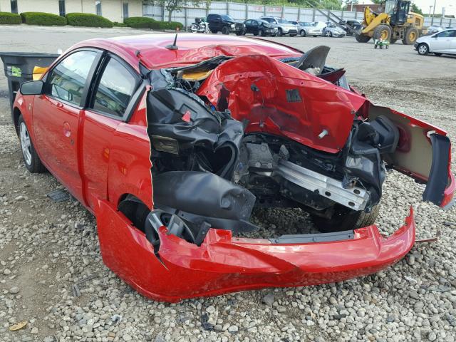 1G8AN15F87Z100047 - 2007 SATURN ION LEVEL RED photo 3