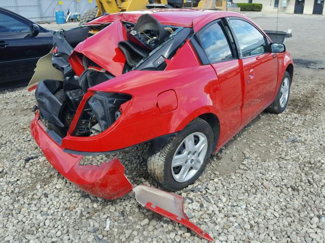 1G8AN15F87Z100047 - 2007 SATURN ION LEVEL RED photo 4