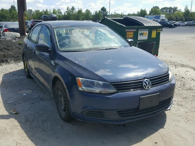 3VW1K7AJ5EM440585 - 2014 VOLKSWAGEN JETTA BASE 蓝色 照片 1