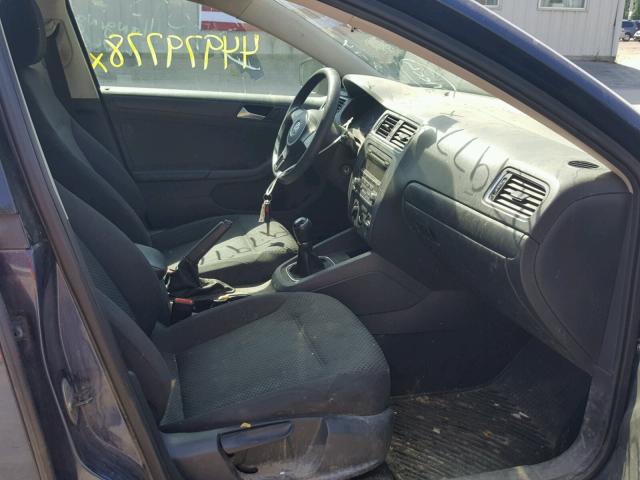 3VW1K7AJ5EM440585 - 2014 VOLKSWAGEN JETTA BASE 蓝色 照片 5