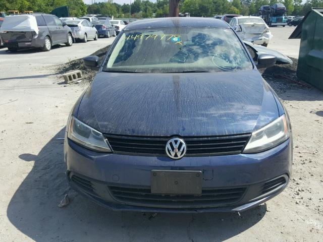 3VW1K7AJ5EM440585 - 2014 VOLKSWAGEN JETTA BASE 蓝色 照片 9