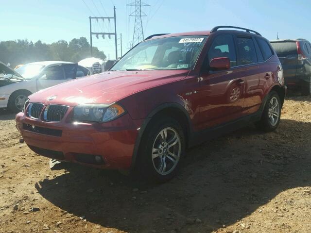 WBXPA93426WG78453 - 2006 BMW X3 3.0I RED photo 2