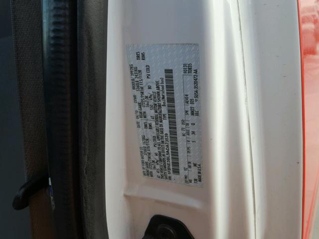 1FBNE3BL5ADA73539 - 2010 FORD ECONOLINE WHITE photo 10