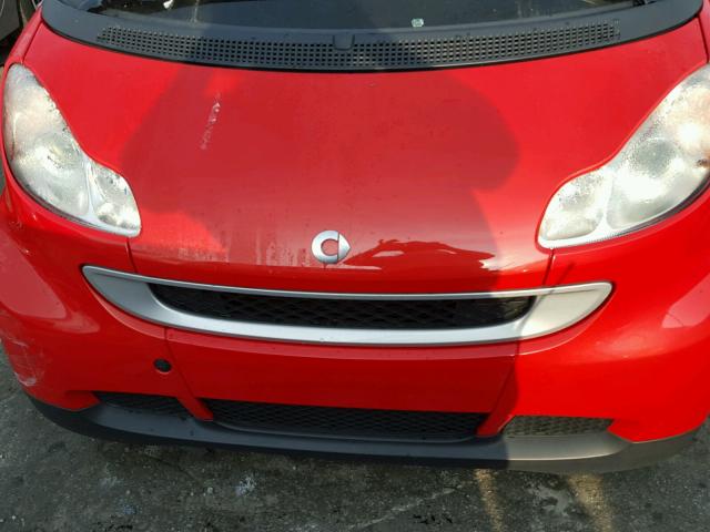 WMEEK31X88K117906 - 2008 SMART FORTWO RED photo 7