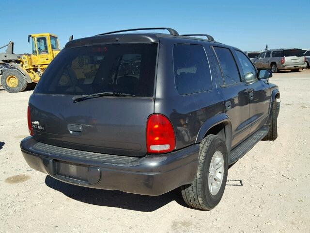 1B4HR28N91F634147 - 2001 DODGE DURANGO CHARCOAL photo 4