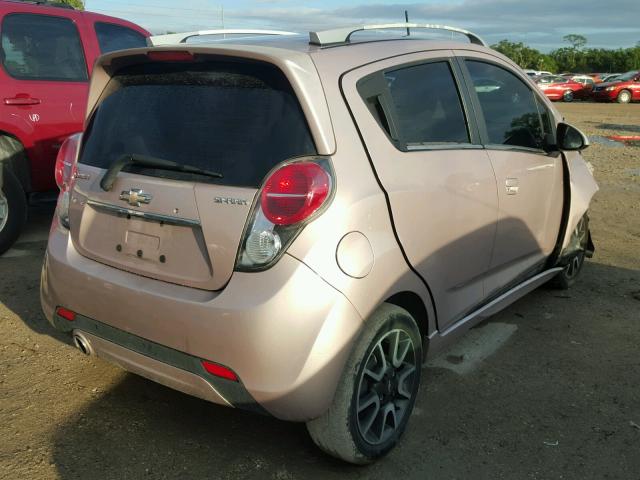 KL8CF6S95DC553489 - 2013 CHEVROLET SPARK 2LT PINK photo 4