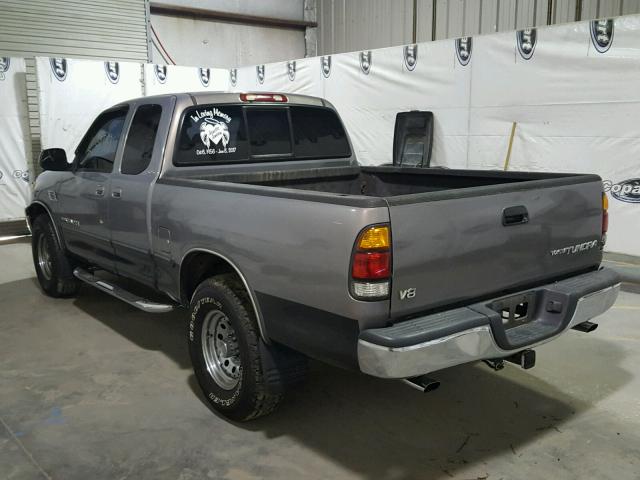 5TBRT3415YS032107 - 2000 TOYOTA TUNDRA GRAY photo 3