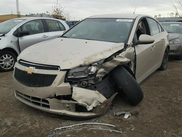 1G1PF5SC1C7313158 - 2012 CHEVROLET CRUZE LT BEIGE photo 2