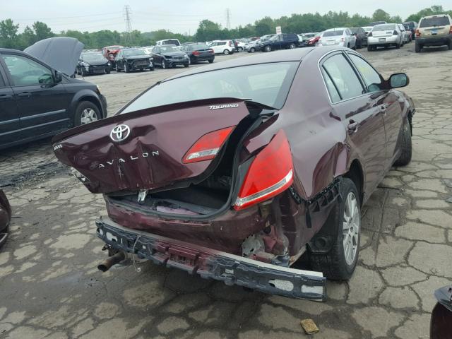 4T1BK36B58U309251 - 2008 TOYOTA AVALON XL BURGUNDY photo 4