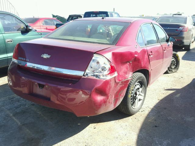 2G1WB58K169227132 - 2006 CHEVROLET IMPALA LS MAROON photo 4