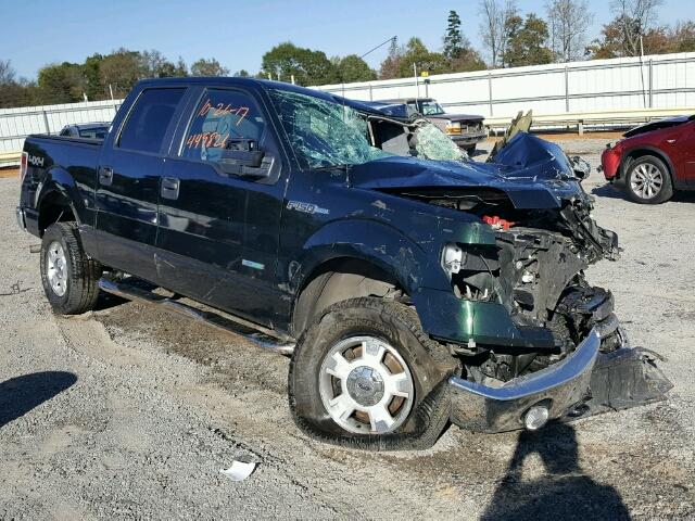 1FTFW1ET2EKE70964 - 2014 FORD F150 SUPER GREEN photo 1