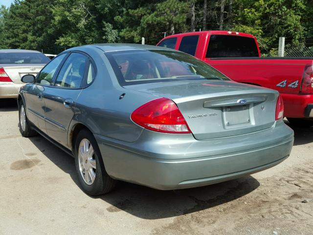 1FAFP56U87A140711 - 2007 FORD TAURUS SEL GREEN photo 3