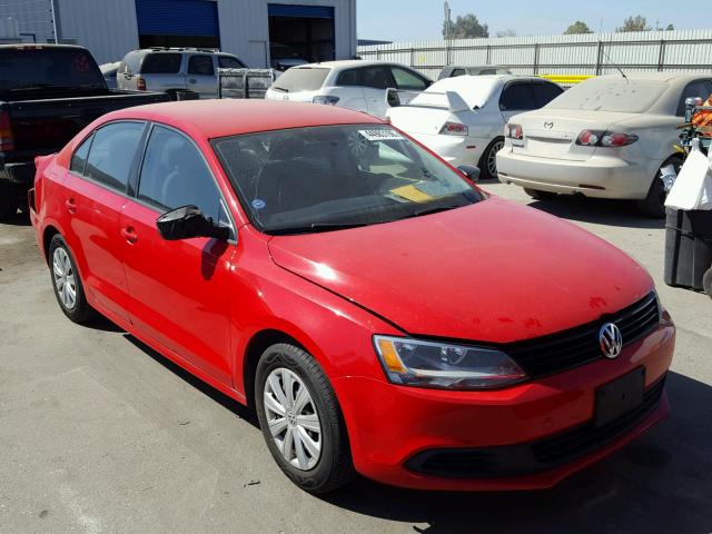 3VW1K7AJ0EM209447 - 2014 VOLKSWAGEN JETTA BASE RED photo 1
