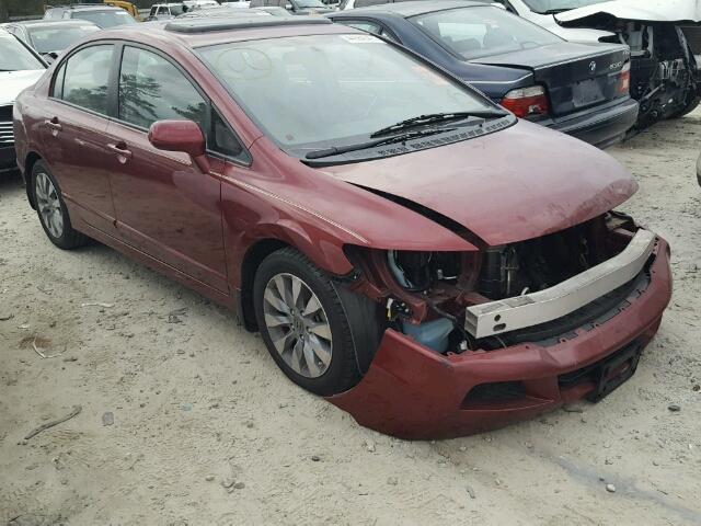 19XFA1F81AE009485 - 2010 HONDA CIVIC EX RED photo 1