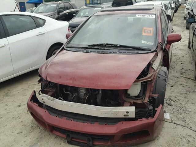 19XFA1F81AE009485 - 2010 HONDA CIVIC EX RED photo 2