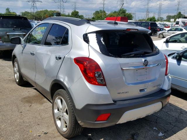 KL4CJFSB0FB237669 - 2015 BUICK ENCORE CON SILVER photo 3