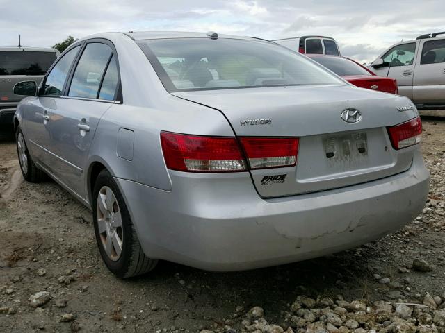 5NPET46C98H395199 - 2008 HYUNDAI SONATA GRAY photo 3