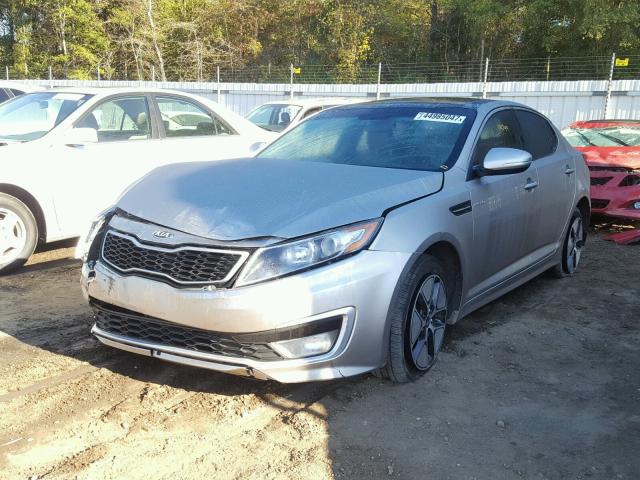 KNAGM4ADXD5038868 - 2013 KIA OPTIMA HYB SILVER photo 2