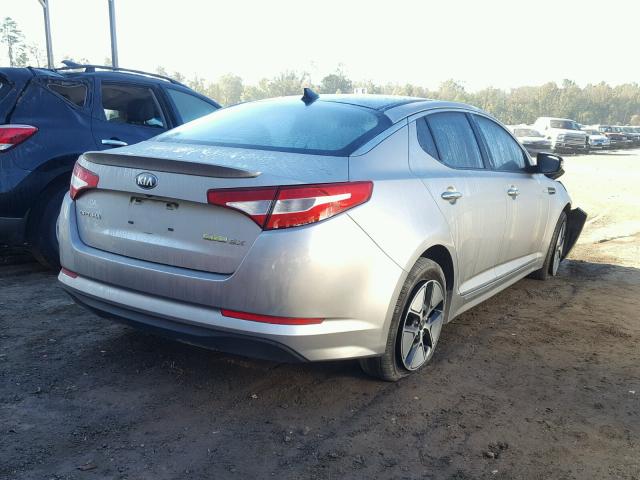 KNAGM4ADXD5038868 - 2013 KIA OPTIMA HYB SILVER photo 4