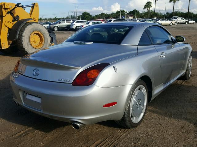 JTHFN48Y130047571 - 2003 LEXUS SC 430 SILVER photo 4