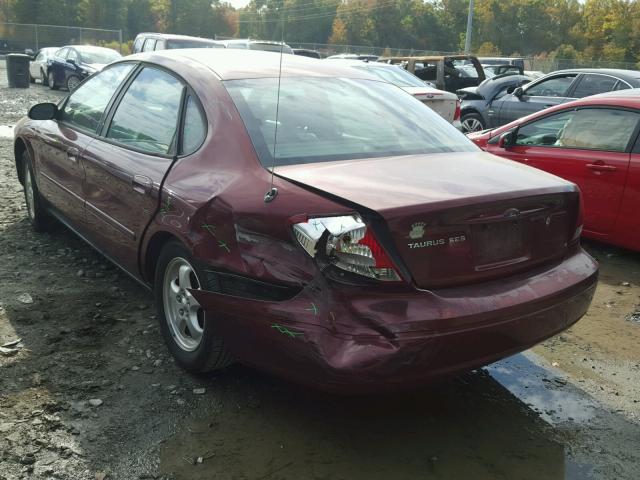 1FAFP55U44A160824 - 2004 FORD TAURUS SES BURGUNDY photo 3