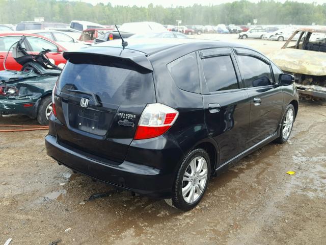 JHMGE8H44AC033779 - 2010 HONDA FIT SPORT BLACK photo 4