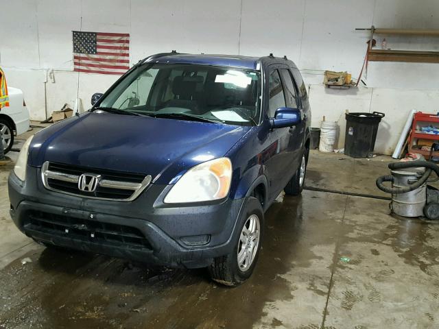 SHSRD788X4U257049 - 2004 HONDA CR-V EX BLUE photo 2