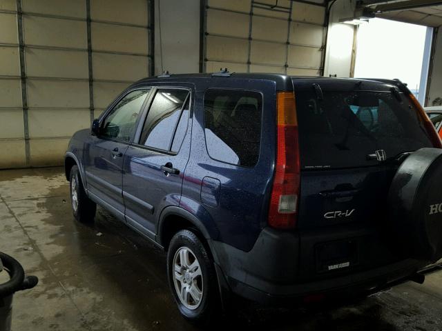 SHSRD788X4U257049 - 2004 HONDA CR-V EX BLUE photo 3