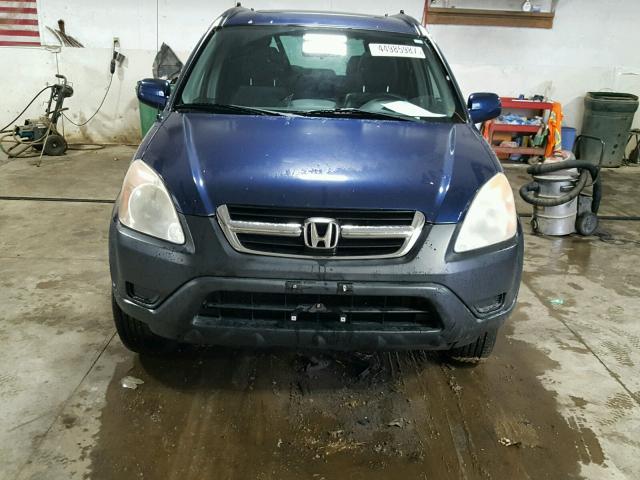 SHSRD788X4U257049 - 2004 HONDA CR-V EX BLUE photo 9