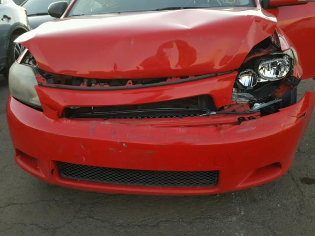 JTKDE177850060247 - 2005 TOYOTA SCION TC RED photo 9