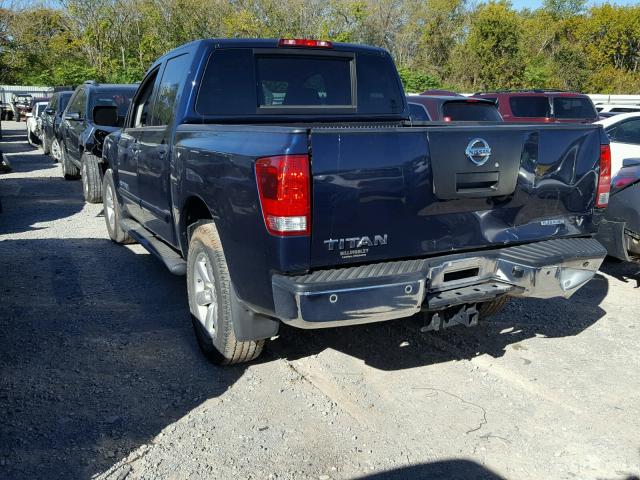 1N6BA0ED8CN321998 - 2012 NISSAN TITAN S BLUE photo 3