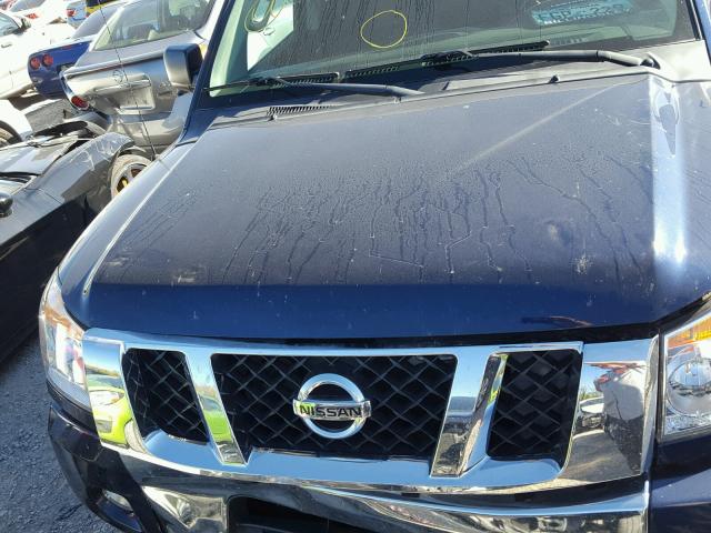 1N6BA0ED8CN321998 - 2012 NISSAN TITAN S BLUE photo 7